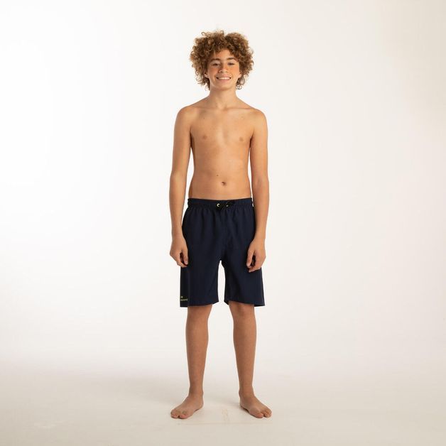 Bermuda de Surf Teen 100 Olaian, azul-marinho, 14 ANOS