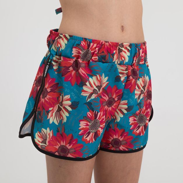 Shorts de Surf Teen, azul-floral, 10 ANOS