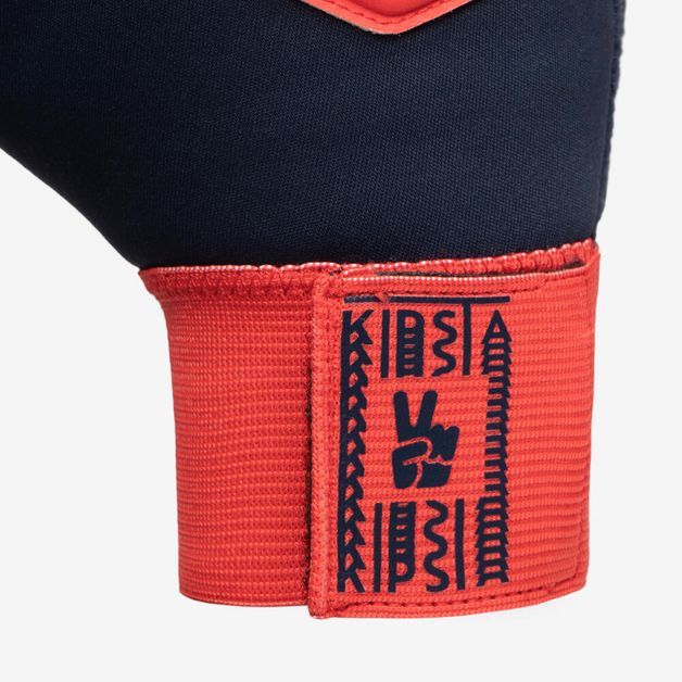 Goalkeeper gloves f100 kid red, 6 4