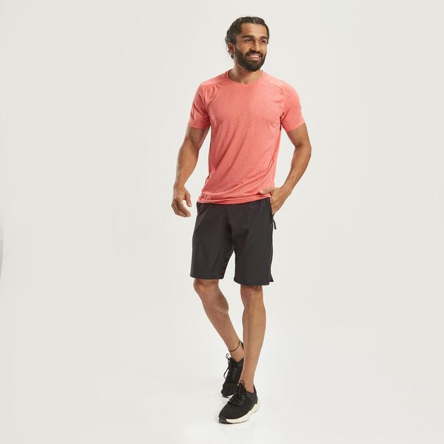 Camiseta masculina de Treino Cardio 100, vermelha, M