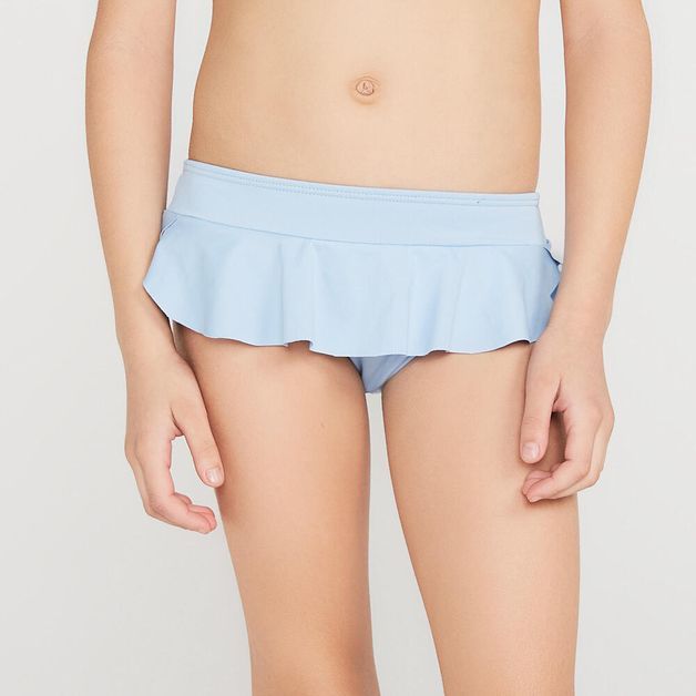 Biquini Infantil de Surf Calcinha Babado Olain, azul, 5-6 ANOS