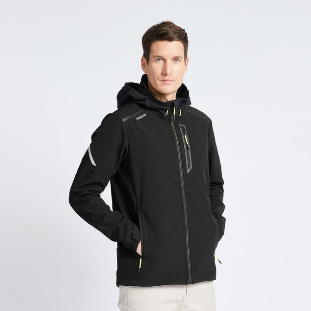 Jaqueta softshell race masculina preto, gg Preto P