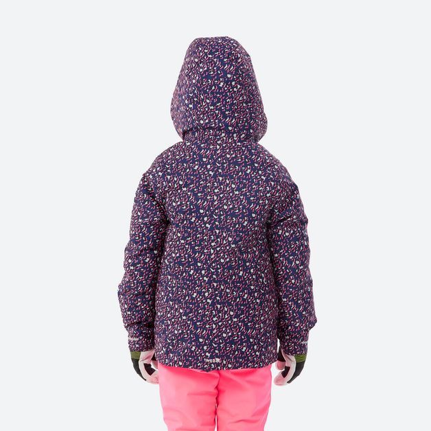 Ski-p jkt 500 girl leopard pin, 14 years 5-6 ANOS