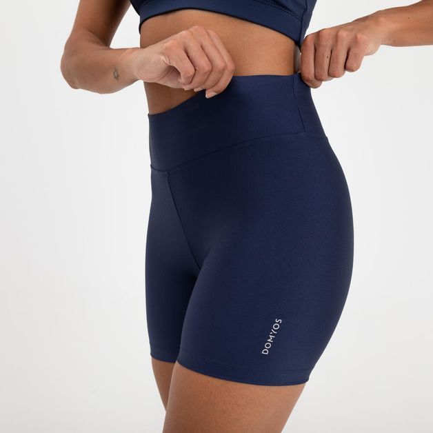 Shorts Feminino de Academia, azul-marinho, PP