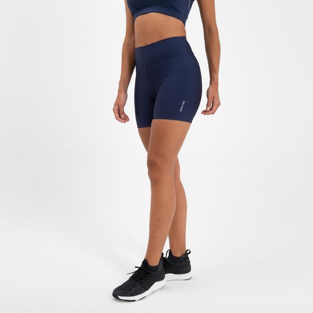 Shorts Feminino de Academia, azul-marinho, PP
