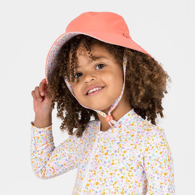 Uv protect long hat, 3-5years/3'1"-3'7" Coral 3-5 ANOS
