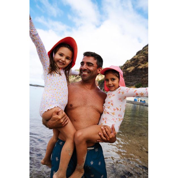 Uv protect long hat, 3-5years/3'1"-3'7" Coral 3-5 ANOS